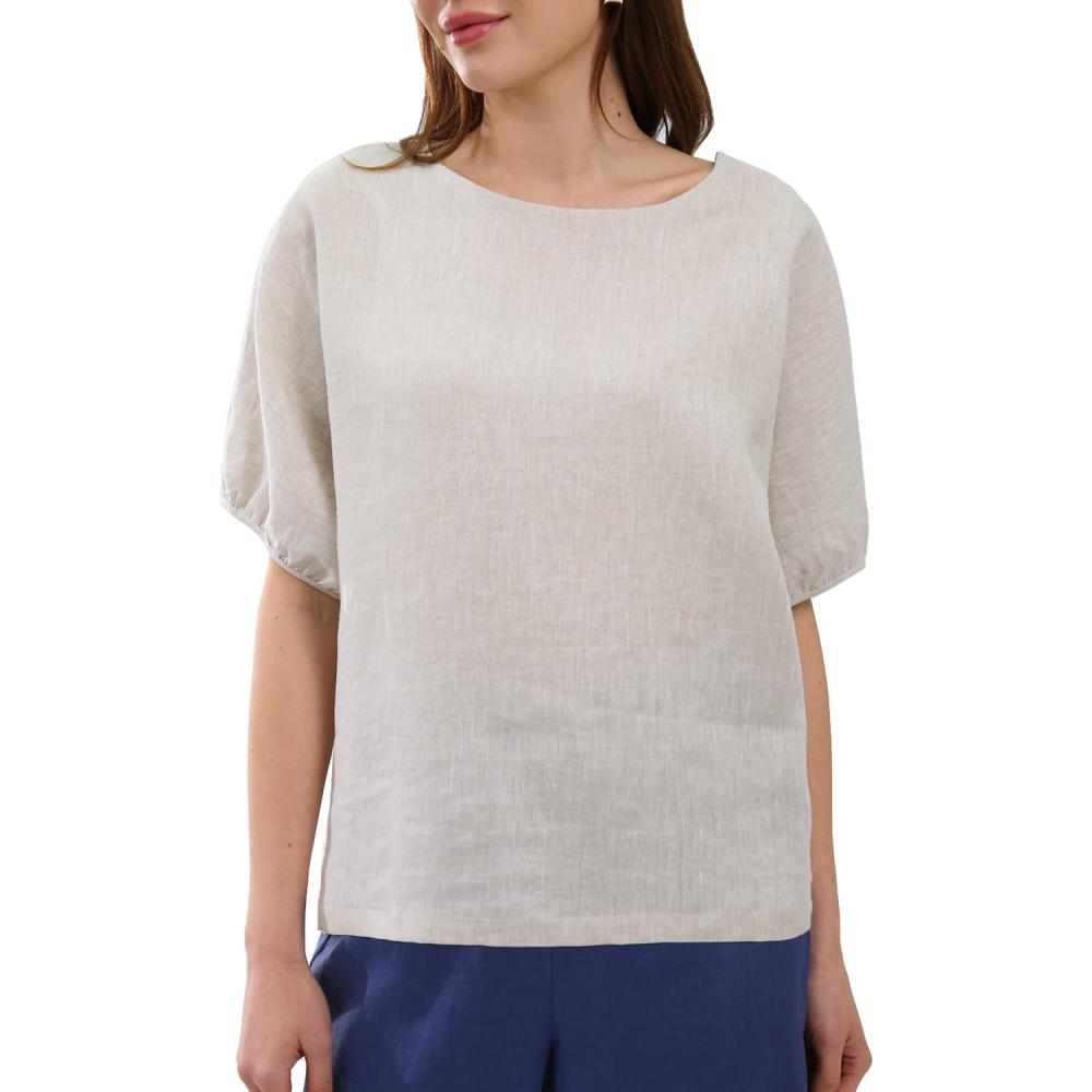 Damen  Blusen | Relaxed-Fit Bluse Mit Kontrastierenden Nähten Blusen Blusen