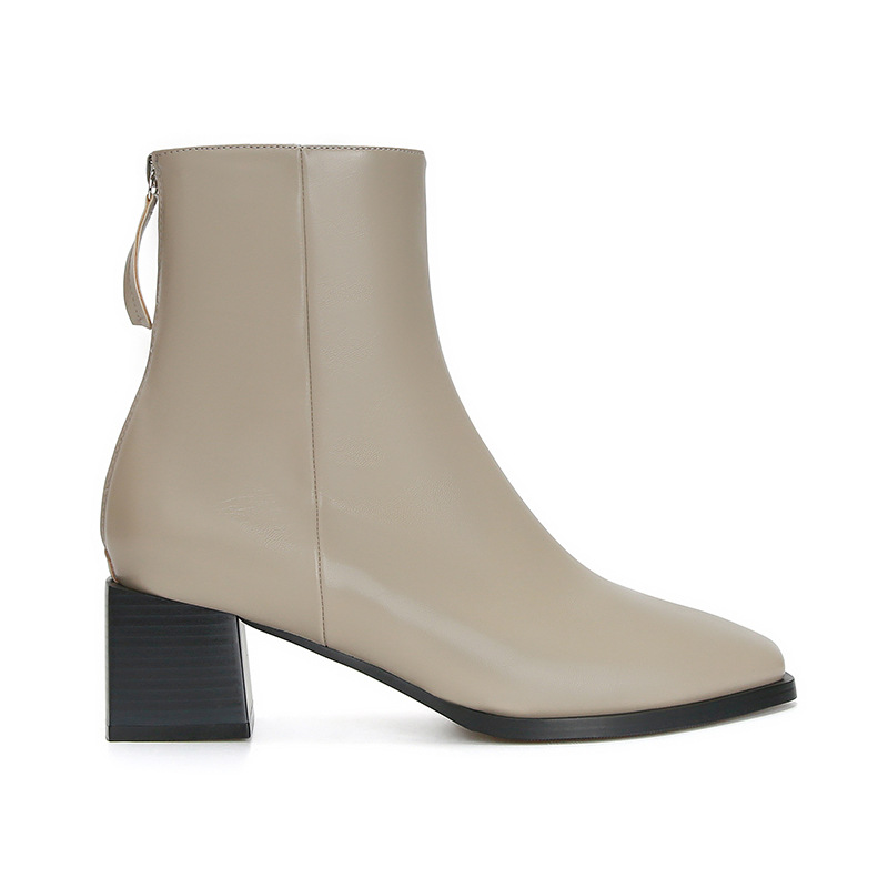 Damen  Boots | Boots Aus Leder Mit 7,0 Zentimeter Hohem Blockabsatz Boots Boots