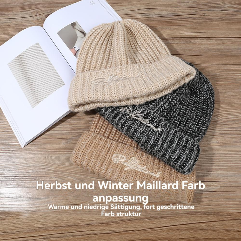 Damen  Caps & Mützen | Gerippte Mütze Mit Gesticktem Handgeschriebenem Logo Accessoires Caps & Mützen