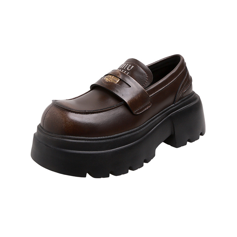 Damen  Flache Schuhe | Loafers Aus Leder Mit Chunky-Sohle Und Stack-Logo Damen Damen