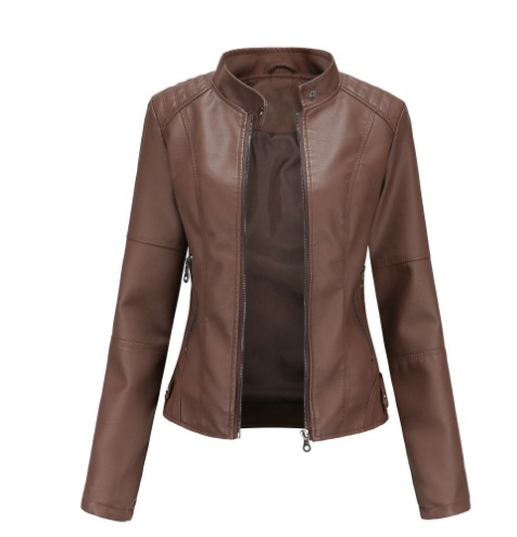 Damen  Jacken | Regular-Fit Jacke Aus Leder Mit Zwei-Wege-Reißverschluss Damen Damen