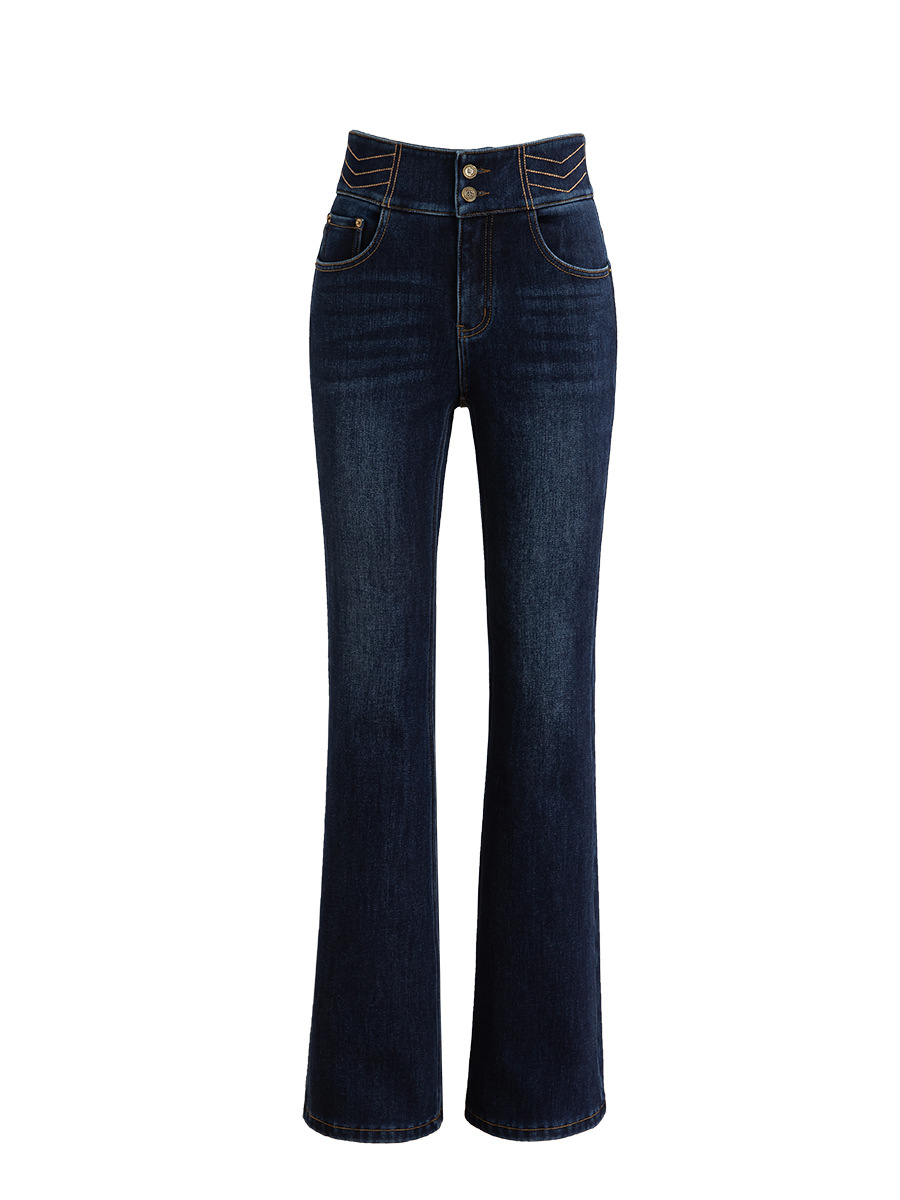 Damen  Jeans | Ausgestellte Slim-Fit Jeans Aus Blauem Stretch-Denim Damen Damen