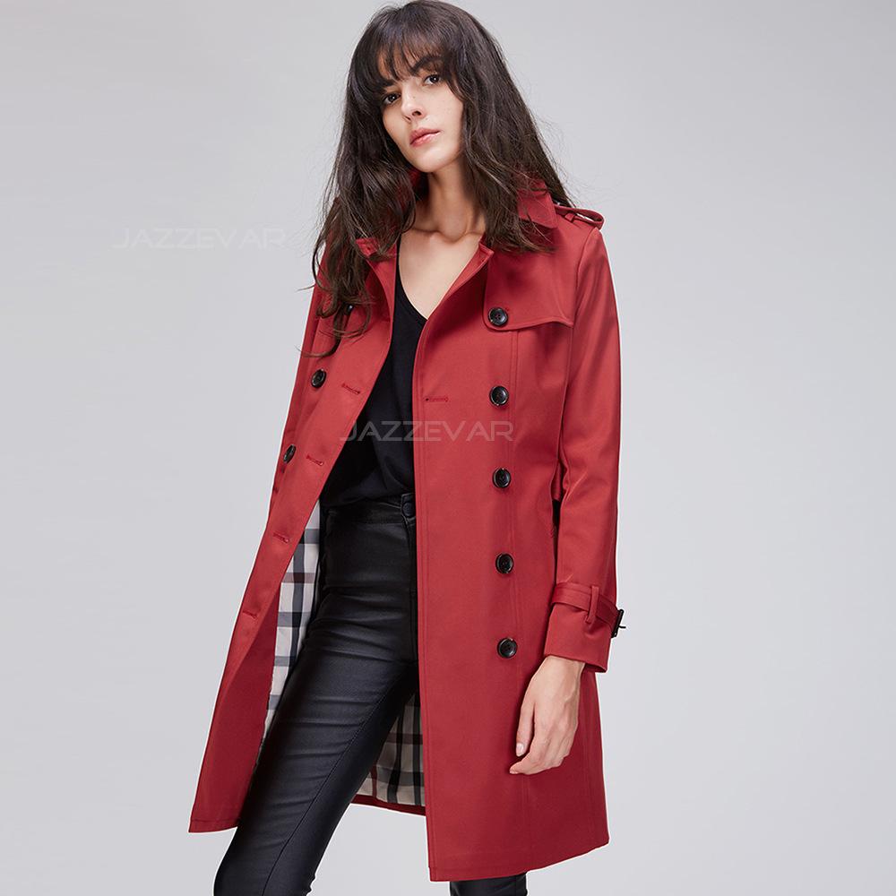 Damen  Mäntel | Trenchcoat Aus Stretch-Baumwolle Mit Gürtel Damen Damen