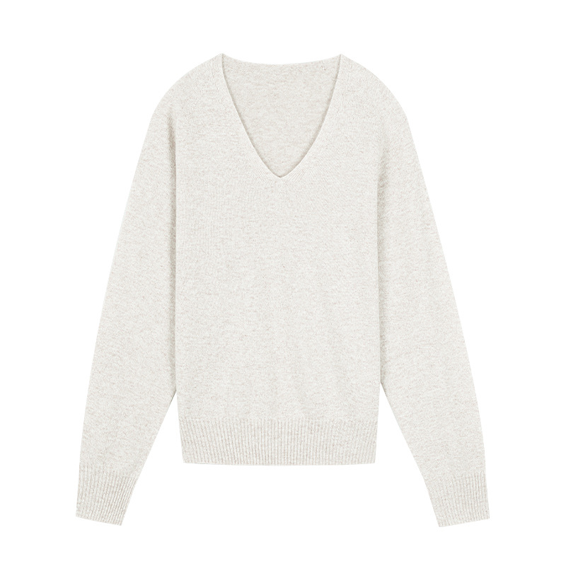 Damen  Pullover & Strickjacken | Relaxed-Fit Pullover Mit V-Ausschnitt Damen Damen