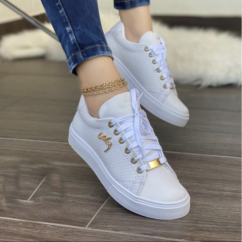 Damen  Sneakers | Endisplay Name: Sneakers Aus Leder Mit Cupsohlen Und Monogramm-Prägung Damen Damen