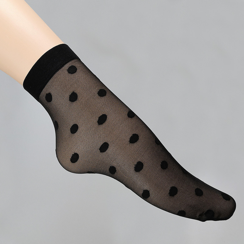 Damen  Socken | Kurze, Transparente Socken Mit Punkten Und Logos Accessoires Damen