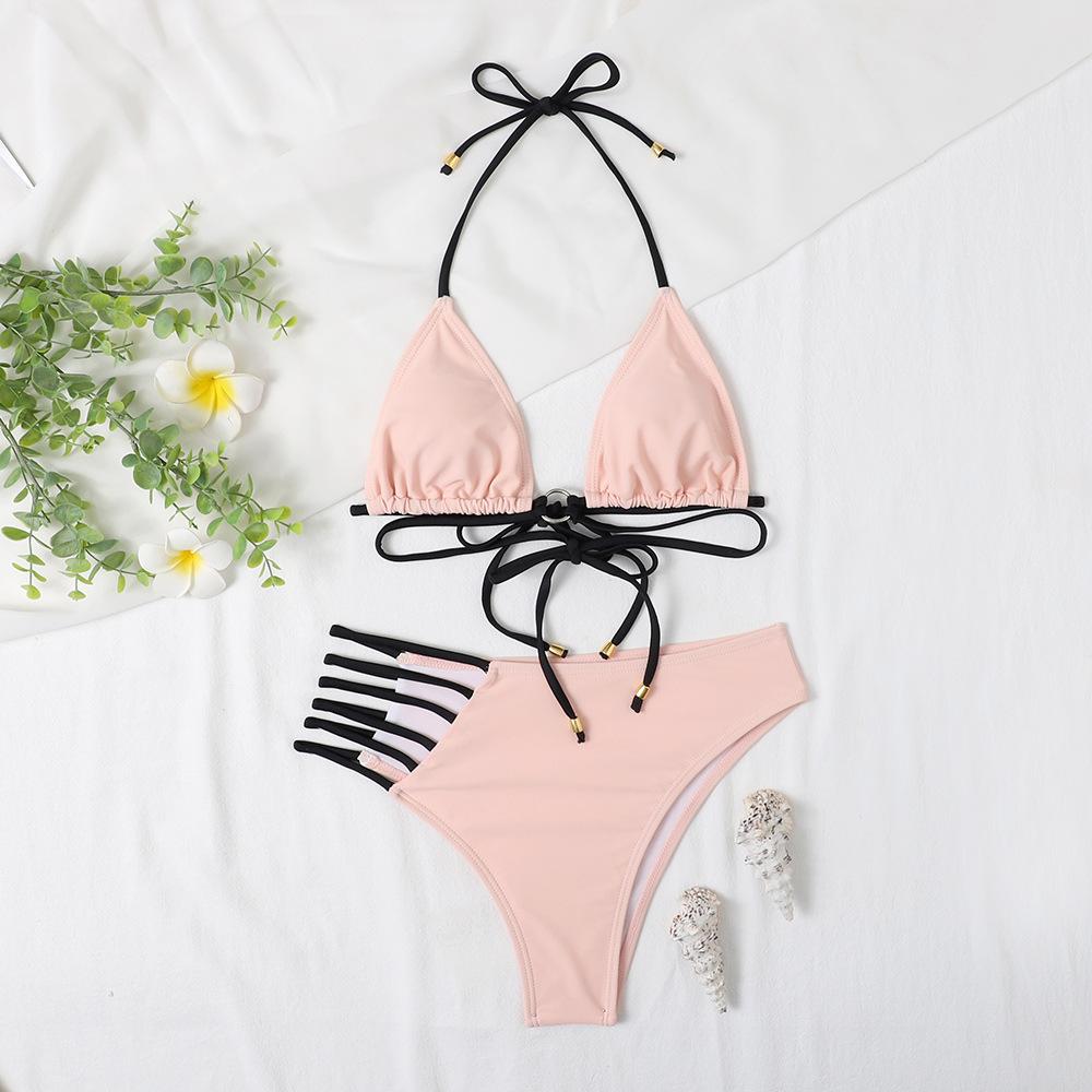 Damen  Strandmode | Triangel-Bikinitop Mit Logo-Detail Und Logo-Bändern Damen Damen