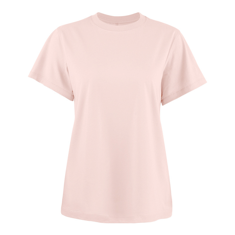 Damen  T-Shirts & Tops | T-Shirt Aus Baumwoll-Jersey Mit Umgeschlagenen Ärmelbündchen Damen Damen