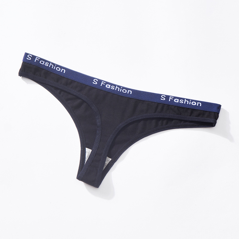 Damen  Unterwäsche | String Aus Stretch-Baumwolle Mit Sich Wiederholenden Logos Am Bund Damen Damen