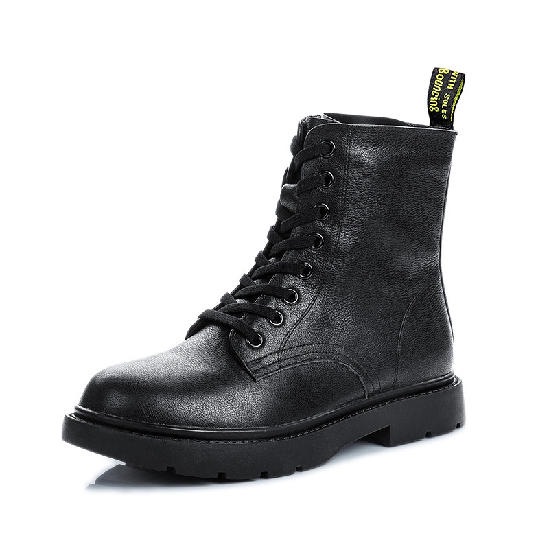 Herren  Boots | Boots Aus Genarbtem Leder Mit Blatteinsatz Boots Boots