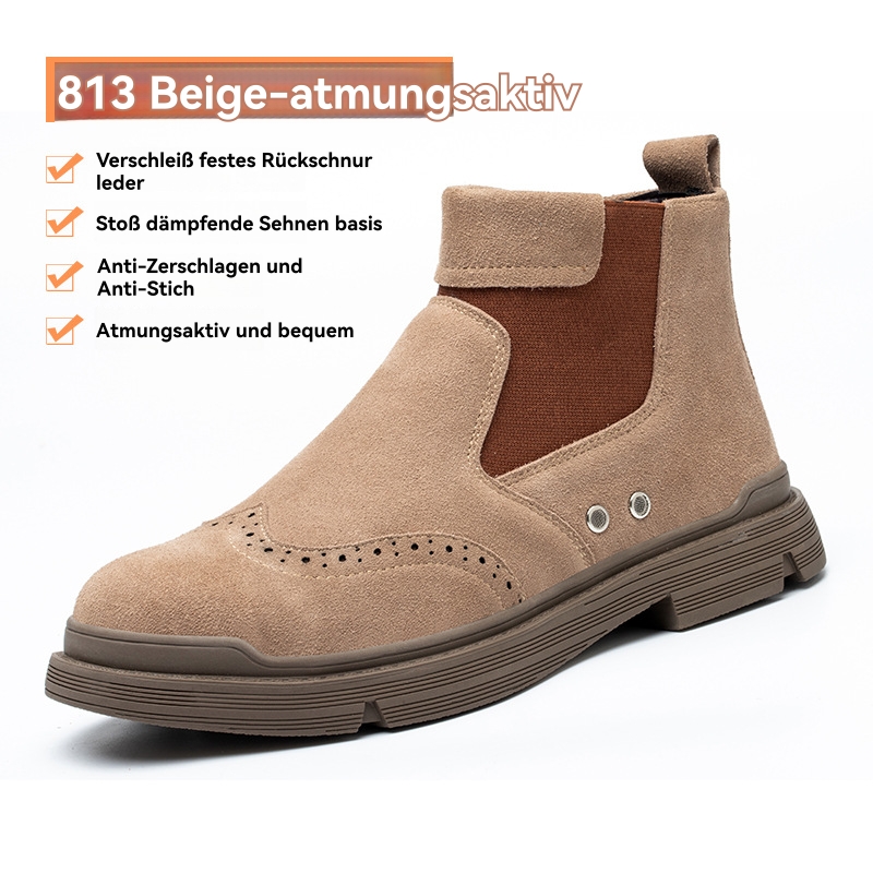 Herren  Boots | Chelsea Boots Aus Veloursleder Mit Budapester-Details Boots Boots