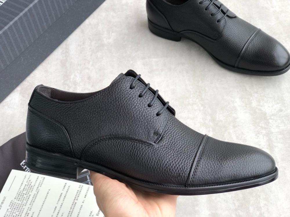 Herren  Business-Schuhe | Derbys Aus Genarbtem Leder Mit Rutschfester Sohle Business-Schuhe Business-Schuhe