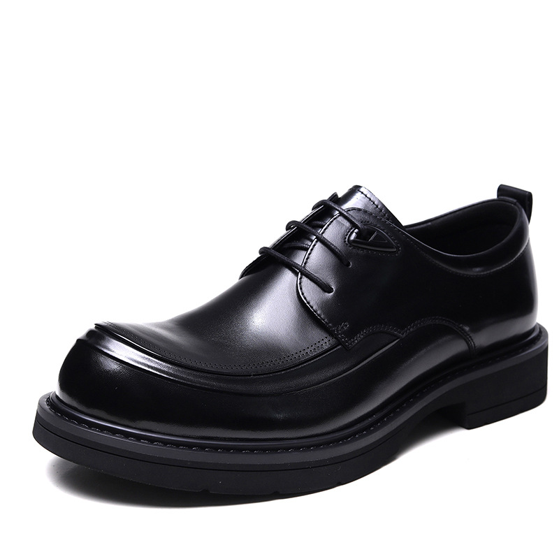 Herren  Business-Schuhe | Derbys Aus Leder Mit Eckiger Kappe Und Paspeln Business-Schuhe Business-Schuhe