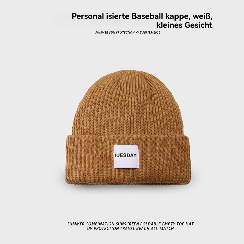 Herren  Caps & Mützen | Gerippte Mütze Mit Rotem Logo-Label Accessoires Caps & Mützen