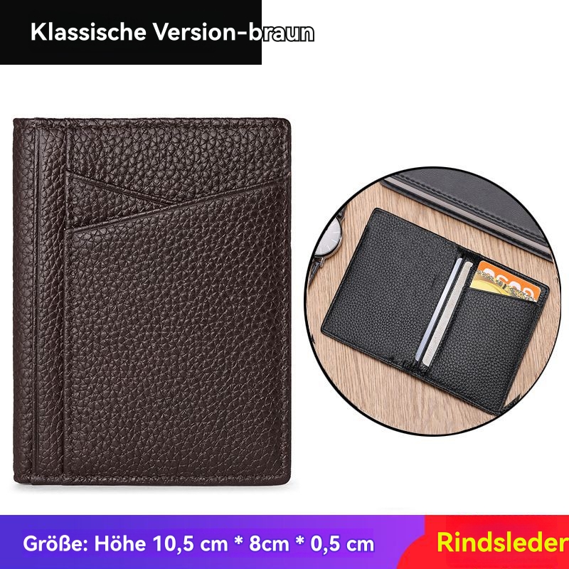 Herren  Geldbörsen | Kartenetui Aus Genarbtem Leder Mit Logo-Schriftzug Accessoires Geldbörsen