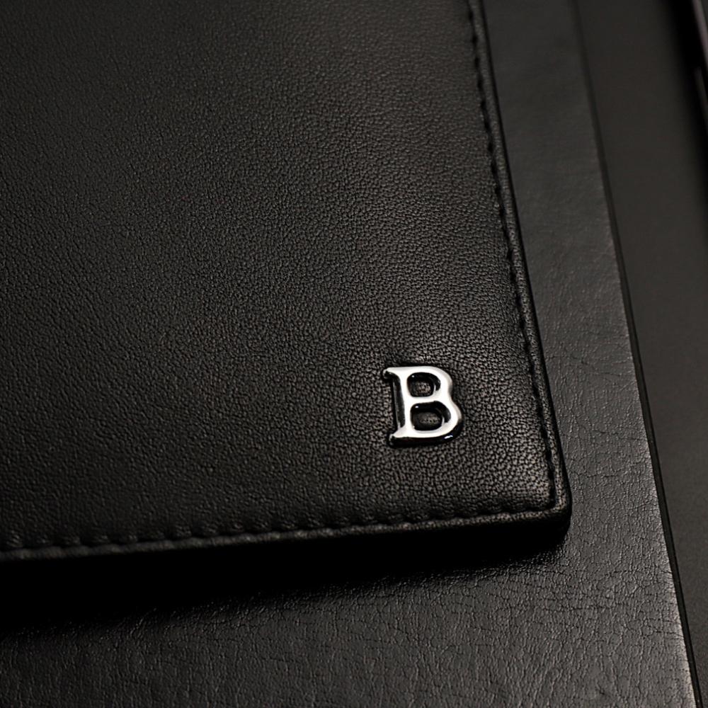 Herren  Geldbörsen | Kartenetui Aus Leder Mit Double-B-Monogramm Accessoires Geldbörsen