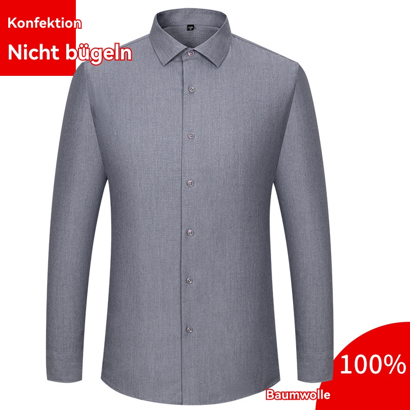 Herren  Hemden | Casual-Fit Hemd Aus Baumwoll-Twill Mit Kentkragen Hemden Hemden