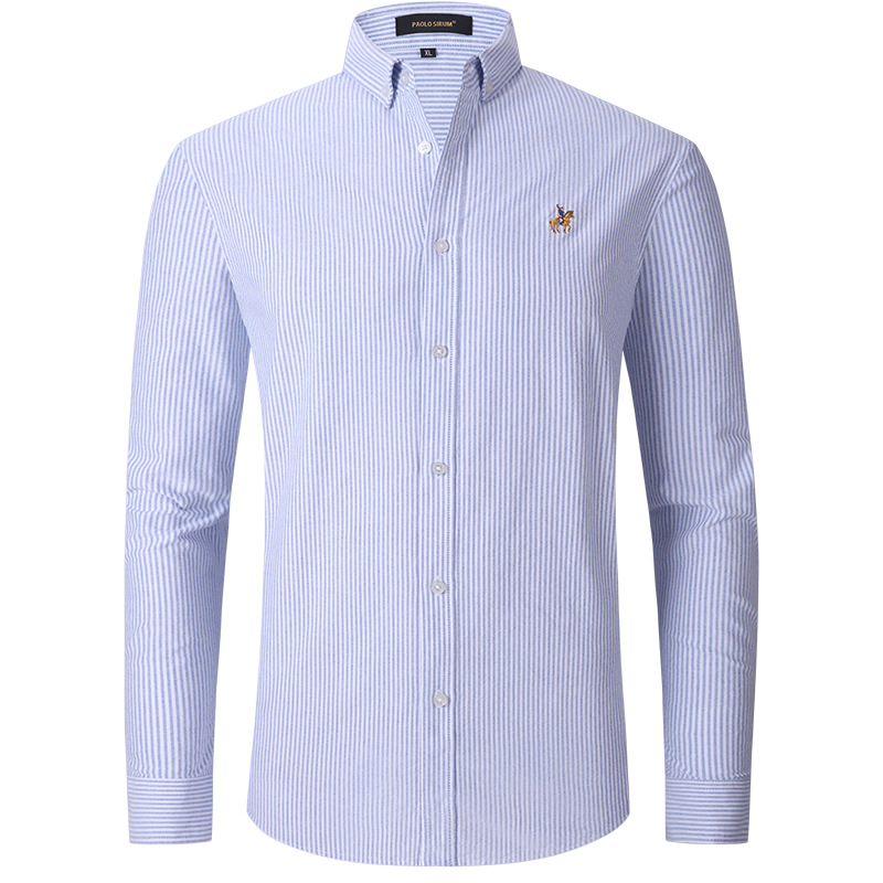 Herren  Hemden | Slim-Fit Hemd Aus Oxford-Baumwolle Mit Streifen-Muster Hemden Hemden