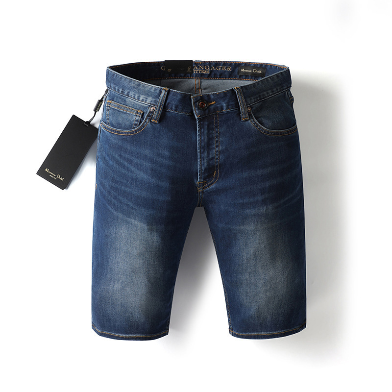 Herren  Hosen & Shorts | Blaue Slim-Fit Shorts Aus Soft-Motion-Denim Herren Herren