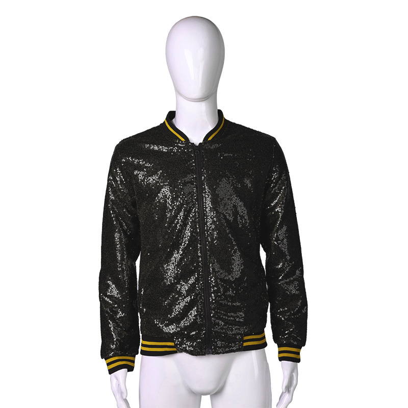 Herren  Jacken | Bomberjacke Mit Logo Und Pailletten Herren Herren