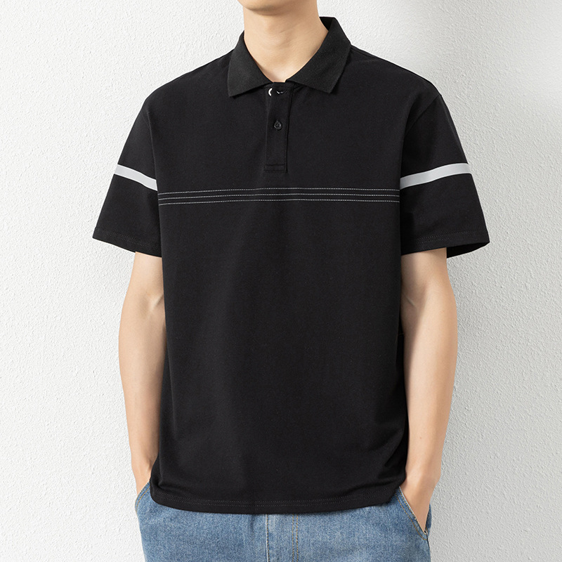 Herren  Poloshirts | Poloshirt Aus Baumwoll-Mix Mit Streifen Und Logo Herren Herren