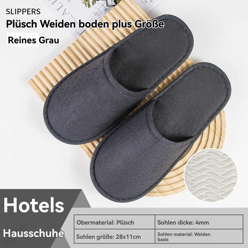 Herren  Slides & Flipflops | Hausschuhe Aus Veloursleder-Imitat Mit Gummisohle Herren Herren