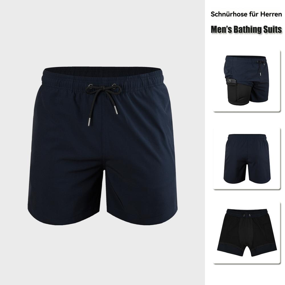 Herren  Strandmode | Badeshorts Mit Durchgehendem Innenfutter Und Kontrastfarbenem Logo Herren Herren