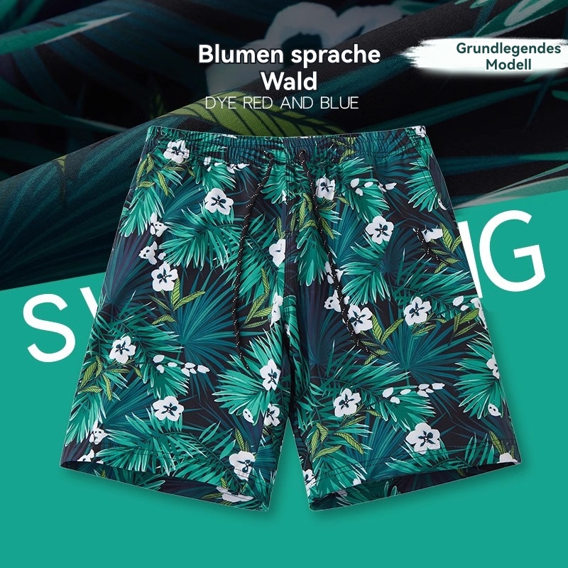 Herren  Strandmode | Badeshorts Mit Durchgehendem Innenfutter Und Saisonalem Print Herren Herren