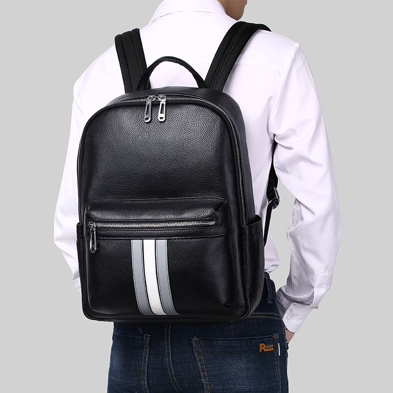 Herren  Taschen | Rucksack Aus Kunstleder Mit Signature-Streifen Accessoires Herren